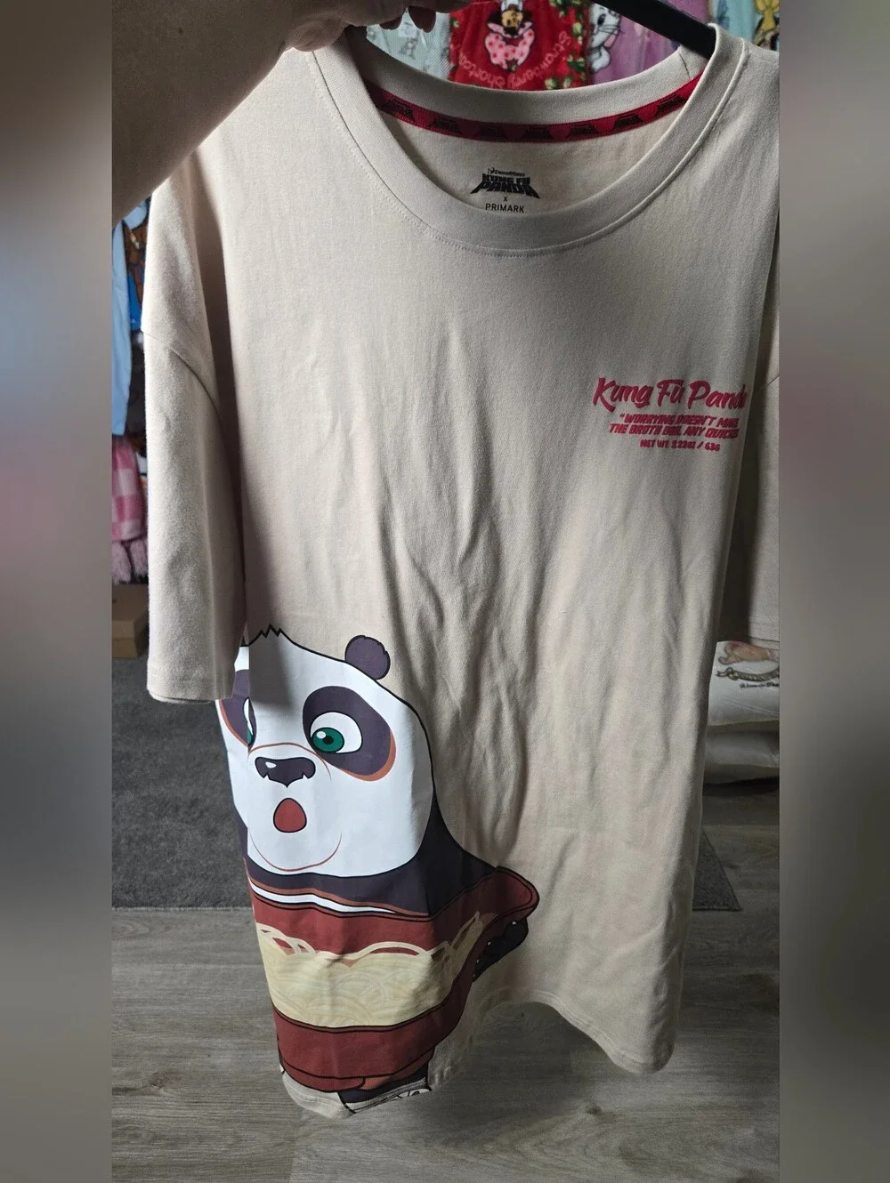Disney Beige Panda Graphic Sleep Tee - Picture 2 of 3